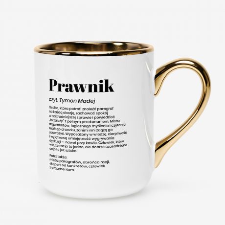 Kubek bia�o-z�oty DEFINICJA prezent dla prawnika