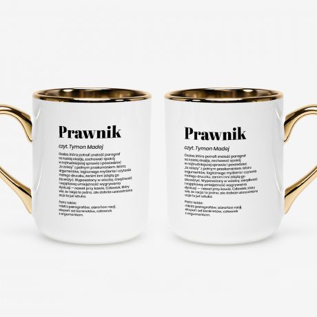 Kubek bia�o-z�oty DEFINICJA prezent dla prawnika