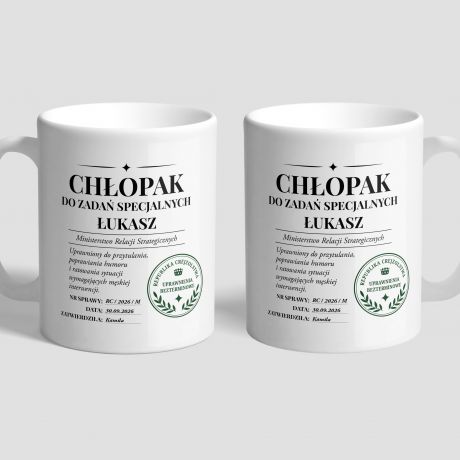 Kubek CH�OPAK DO ZADA� SPECJALNYCH prezent dla ch�opaka