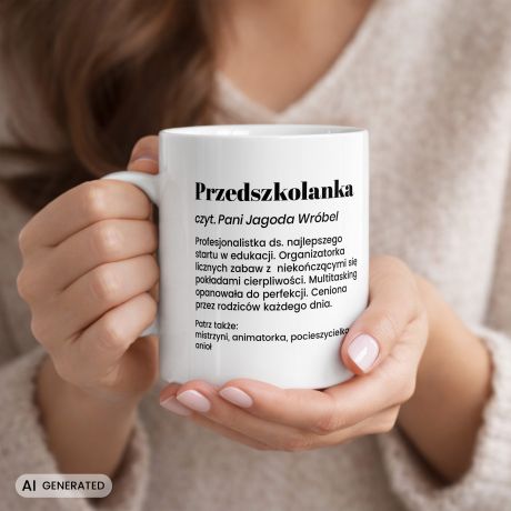 Kubek DEFINICJA prezent dla przedszkolanki kubek dla przedszkolanki prezent na Dzie� Nauczyciela