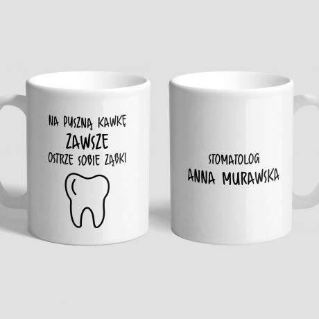 Kubek dla dentysty OSTRZ SOBIE ZBKI