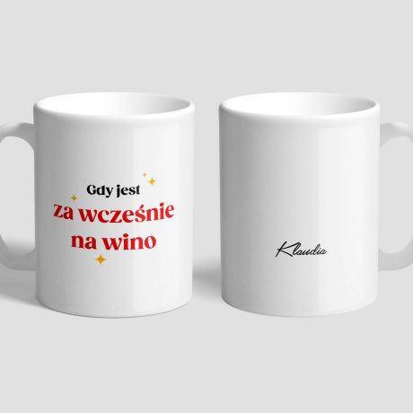 mieszny kubek dla koleanki ZA WCZENIE NA WINO kubek dla koleanki z pracy prezent dla koleanki z pracy