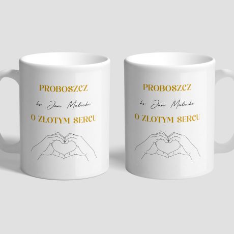 Kubek dla ksidza O ZOTYM SERCU personalizowany kubek prezent dla ksidza prezent dla duchownego