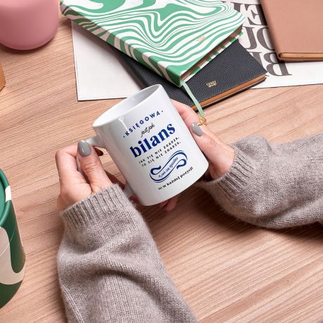 Kubek dla ksigowej BILANS personalizowany kubek prezent dla ksigowej kubek ksigowej gadet dla ksigowej