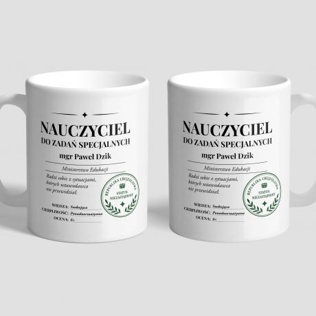  Kubek dla NAUCZYCIELA DO ZADA� SPECJALNYCH upominek od uczni�w