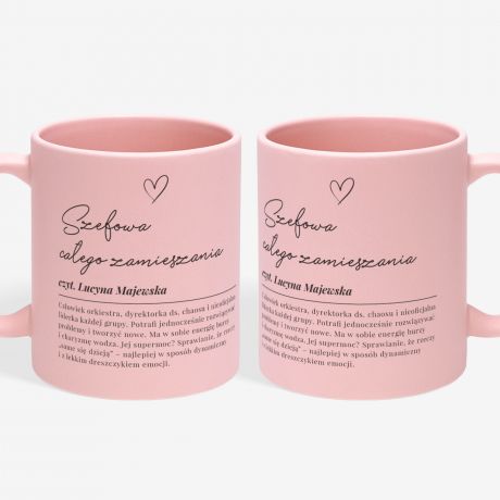 Personalizowany kubek dla niej SZEFOWA ZAMIESZANIA kubek dla szefowej prezent dla szefowej