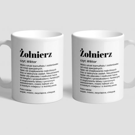Personalizowany kubek dla onierza DEFINICJA prezent dla onierza kubek onierza