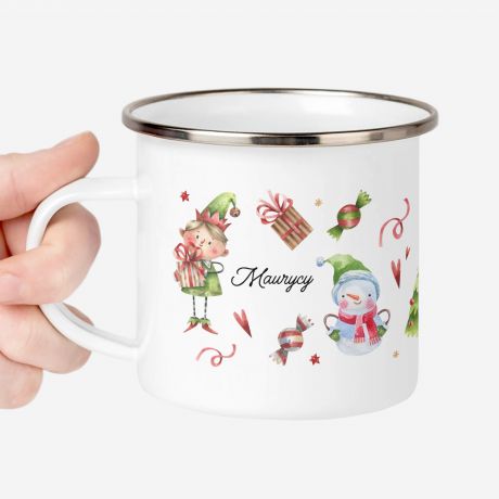Personalizowany KUBEK ELF prezent na mikoajki dla dziecka 