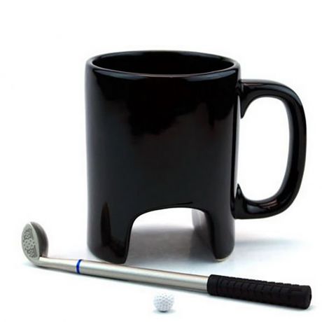 Kubek GOLFISTY prezent dla golfisty czarny kubek idealny prezent dla fana golfa