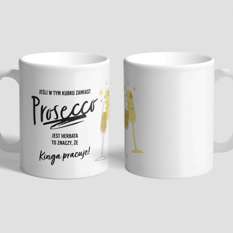 mieszny kubek do pracy PREZENT DLA MIONICZKI PROSECCO kubek dla koleanki z pracy prezent dla koleanki z pracy
