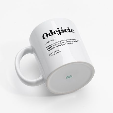 Kubek w tubie prezentowej NA ODEJCIE Z PRACY prezent dla koleanki z pracy kubek na odejcie z pracy