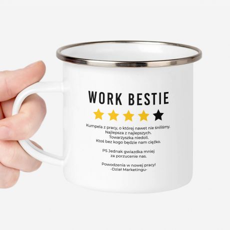Kubek na odejcie z pracy WORK BESTIE