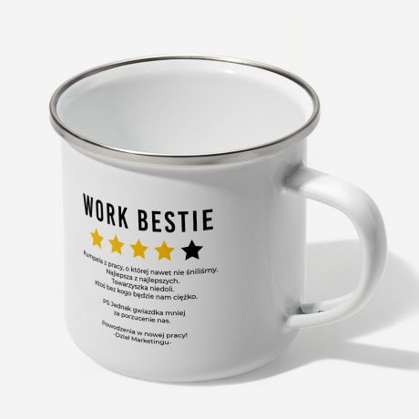 Kubek na odejcie z pracy WORK BESTIE