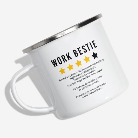 Kubek na odejcie z pracy WORK BESTIE