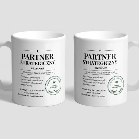 Kubek PARTNER STRATEGICZNY prezent na Dzie� Ch�opaka kubek dla ch�opaka prezent dla ch�opaka