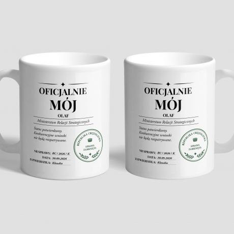 Kubek personalizowany OFICJALNIE M�J prezent na Dzie� Ch�opaka od �ony kubek na dzie� ch�opaka
