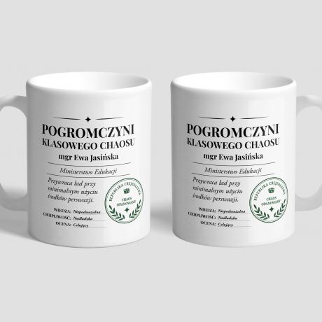 Kubek POGROMCZYNI KLASOWEGO CHAOSU prezent dla nauczycielki kubek dla nauczycielki prezent na Dzie� Nauczyciela
