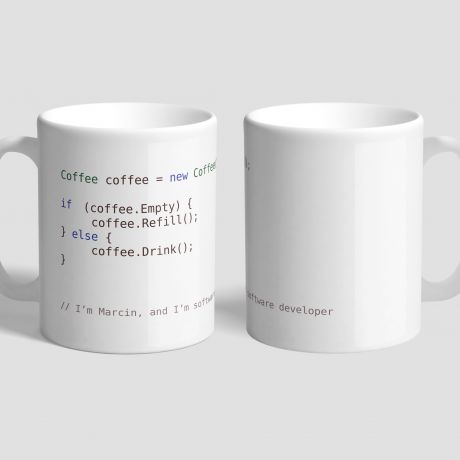 Kubek programisty COFFEE SOFTWARE DEVELOPER prezent dla programisty