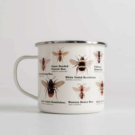 Kubek emaliowany PSZCZOŁY prezent dla pszczelarza