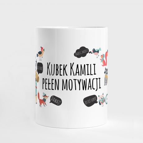 Kubek witeczny z imieniem PREZENT POD CHOINK DLA DZIECKA