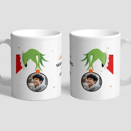 Kubek witeczny ze zdjciem NIEGRZECZNY upominek pod choink dla chopaka upominek dla chopaka upominek na wita