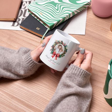 Personalizowany kubek witeczny ze zdjciem UPOMINEK POD CHOINK