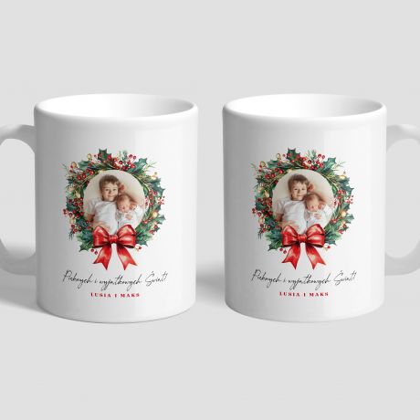 Personalizowany kubek witeczny ze zdjciem UPOMINEK POD CHOINK