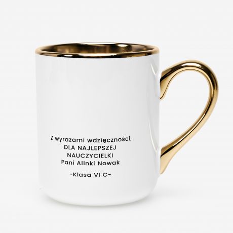 Elegancki kubek z dedykacj� DLA NAUCZYCIELA kubek na dzie� nauczyciela kubek dla nauczyciela prezent dla nauczyciela