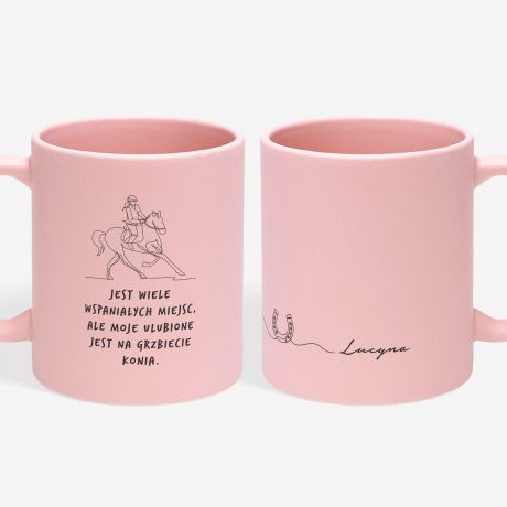 Personalizowany KUBEK Z KONIEM prezent dla amazonki prezent dla koniary prezent dla mioniczki koni