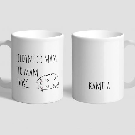 Kubek z kotem MAM DO prezent dla pesymisty