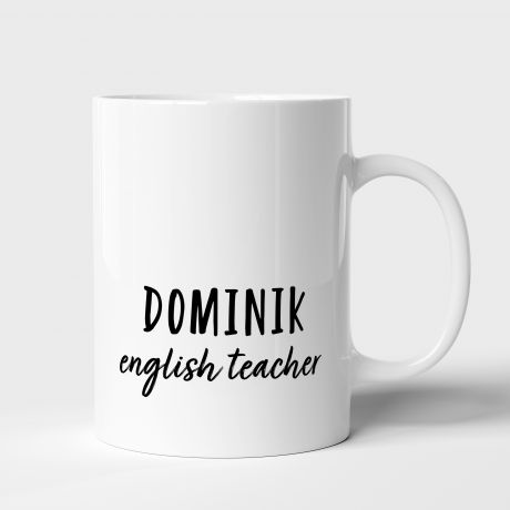 Kubek z nadrukiem DLA NAUCZYCIELA ANGIELSKIEGO kubek dla nauczyciela angielskiego prezent dla nauczyciela