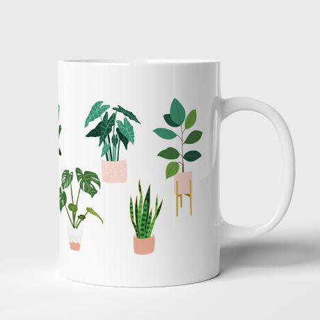 Kubek z nadrukiem PLANT LADY prezent dla mioniczki rolin kubek z kwiatami prezent dla ogrodniczki
