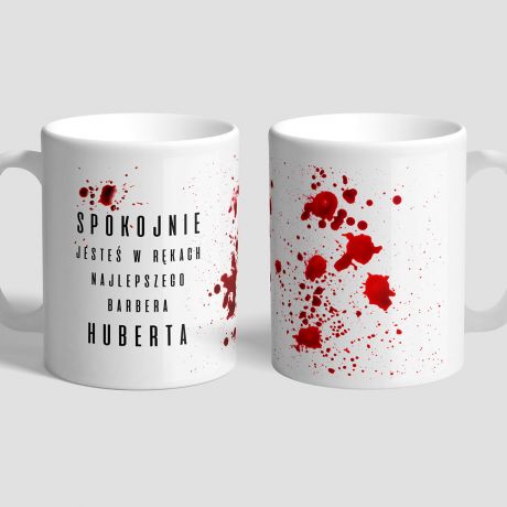Kubek z nadrukiem SPOKOJNIE prezent dla barbera