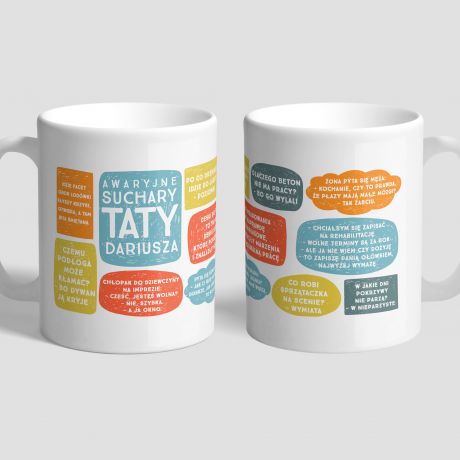 Kubek z nadrukiem SUCHARY prezent dla taty od dziecka