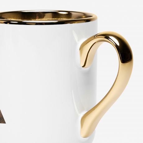 Kubek biao-zoty ze zdjciami PREZENT DLA TATY