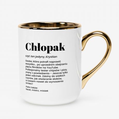 Kubek ze z�otym uchem DEFINICJA prezent dla ch�opaka