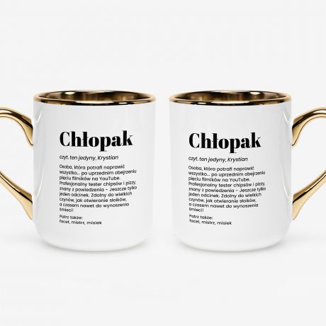 Kubek ze z�otym uchem DEFINICJA prezent dla ch�opaka