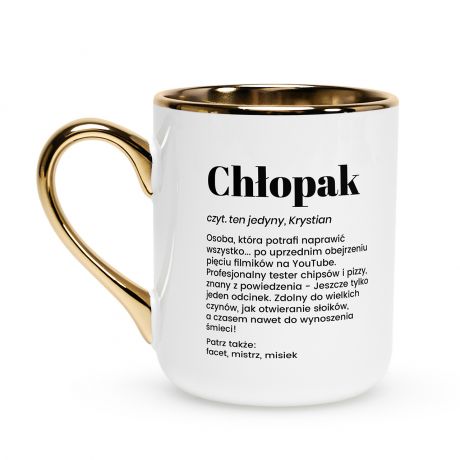 Kubek ze z�otym uchem DEFINICJA prezent dla ch�opaka