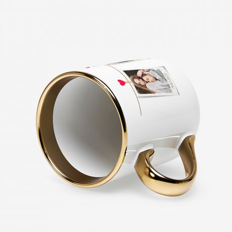 Walentynkowy kubek ze z�oceniem WSPOMNIENIA prezent ze zdj�ciami