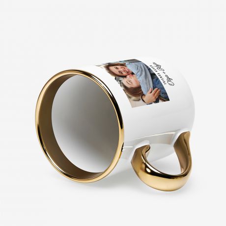 Personalizowany kubek ze zotym uchem PREZENT DLA PRZYJACIӣKI