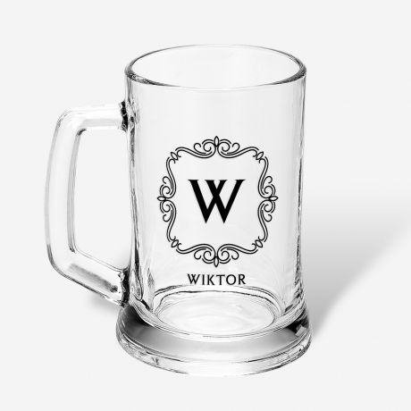 Personalizowany kufel do piwa MONOGRAM prezent dla mczyzny