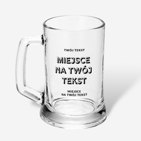 Kufel do piwa TWJ TEKST prezent dla mczyzny kufel na piwo prezent dla piwosza kufel z grawerem