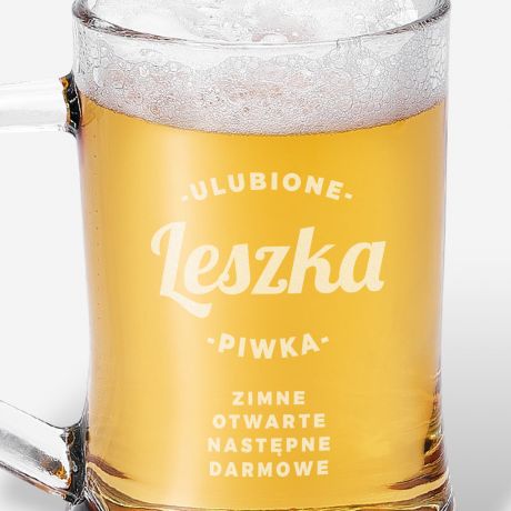 Kufel do piwa ULUBIONE PIWKA prezent dla piwosza