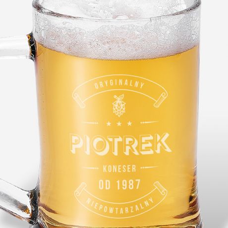 Kufel do piwa z grawerem PREZENT DLA FACETA NA URODZINY prezent na urodziny dla faceta kufel na piwo