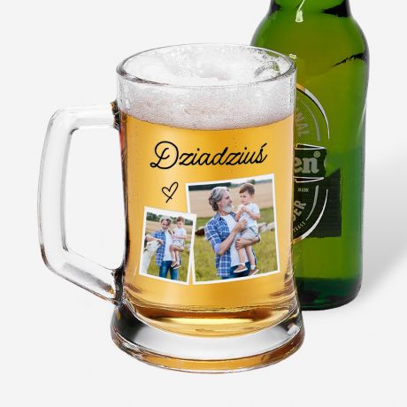 Kufel ze zdj�ciem PREZENT DLA DZIADKA grawerowany kufel dla dziadka prezent na Dzie� Dziadka