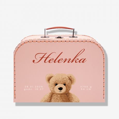 Zestaw prezentowy dla maluszka METRYCZKA kuferek z ramk� i balonem prezent na narodziny dziecka