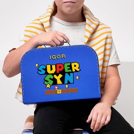 Kuferek dla dziecka SUPERSYN prezent dla syna kuferek dzieci�cy prezent dla dziecka prezent dla ch�opca