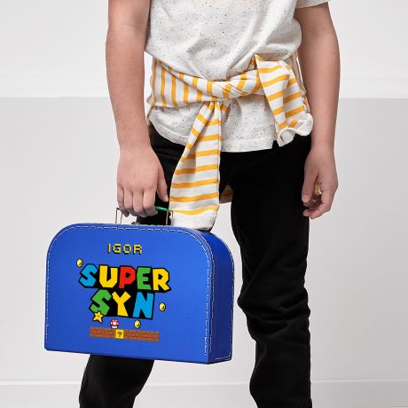 Kuferek dla dziecka SUPERSYN prezent dla syna kuferek dzieci�cy prezent dla dziecka prezent dla ch�opca