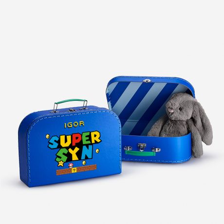 Kuferek dla dziecka SUPERSYN prezent dla syna kuferek dzieci�cy prezent dla dziecka prezent dla ch�opca