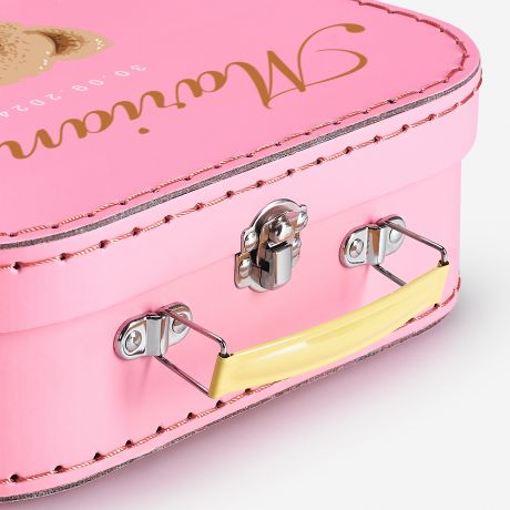 Personalizowany kuferek Z MISIEM dla dziewczynki personalizowany prezent dla dziewczynki